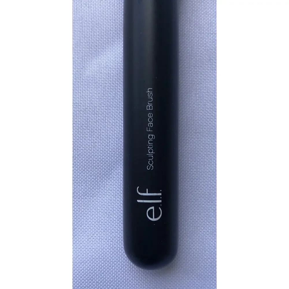 Elf Makeup Brush Black Sculpting Face Brush Ultra Fine Synthetic Lot of Two